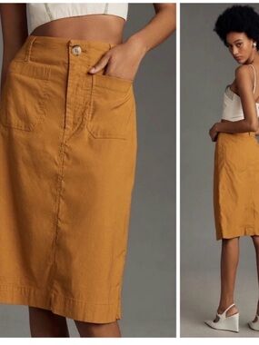 Maeve by Anthropologie Colette Midi Skirt in Magic Fabric